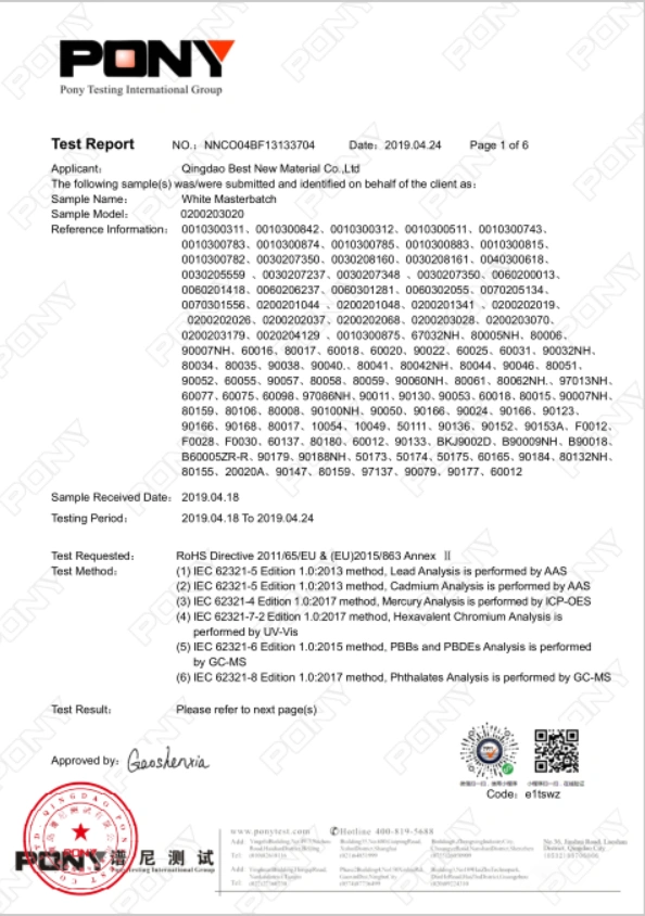 Biodegradable Blue Modified Material for The Plastic Products