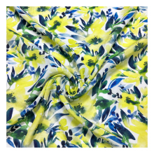 Vibrant Floral Design Satin Lining Fabric 90gsm 45% Rayon 55% Viscose