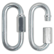 Zinc Plated Quick Links: Small D-Shape Locking Carabiners, Repair Links & Fasteners - Galvanized Quick Connectors