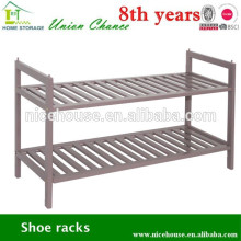 New Zealand Pine brown folding shoe rack 2 shelf Corner shoe rack Solid Wood Shoe Rack 50pairs
