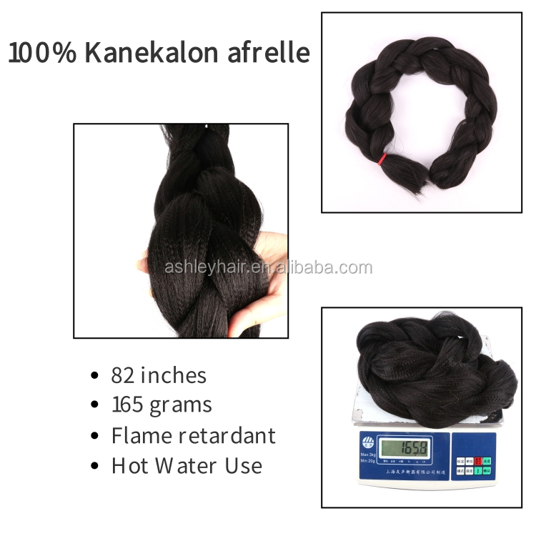 Wholesale 100% Kanekalon 82 Inch 165G Ultra Braid Ombre Synthetic Extension Jumbo Ultra Braid Hair