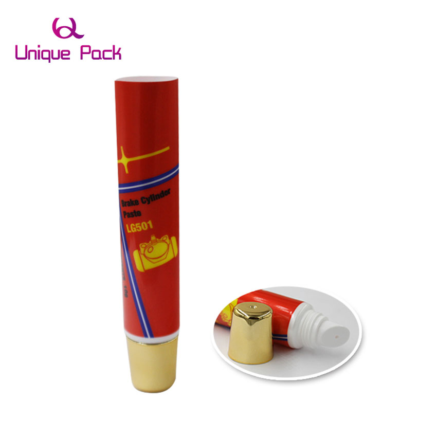 cosmetic 15 ml lip gloss red silk screen printing empty packaging tubes laminated container