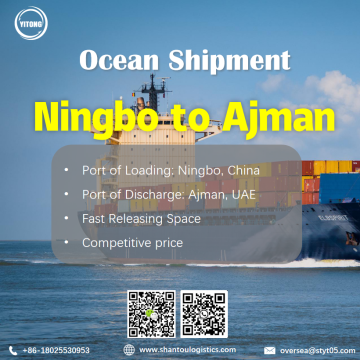 Frete marinho de Ningbo para Ajman