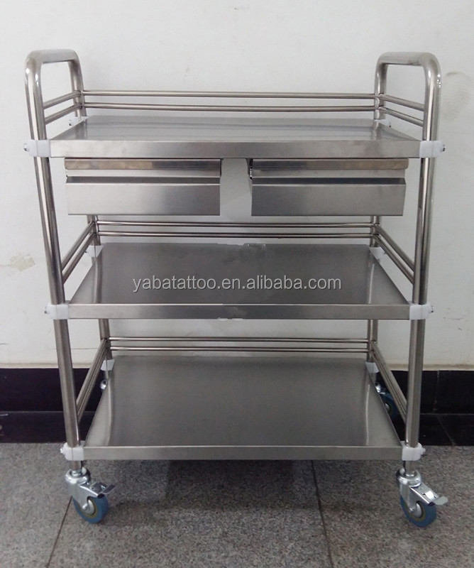 Stainless steel Tattoo tools cart Beauty salon Tattoo work Table