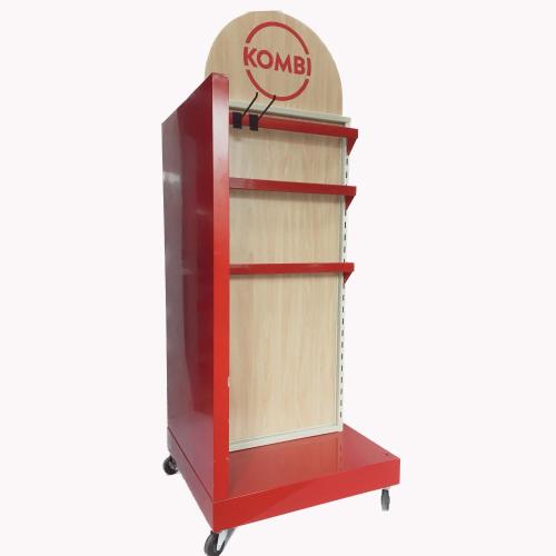 fashion display floor stand wooden apparel