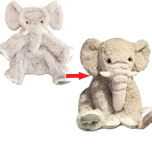 ODM OEM Custom Unstuffed Plush Animal Skins