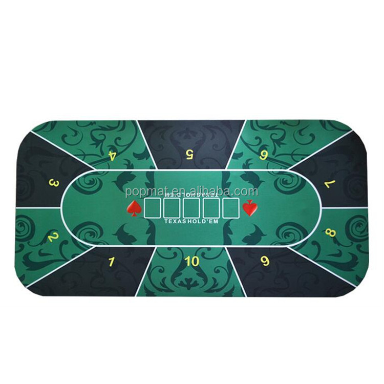 Bàn đánh bạc poker kích thước lớn Mat chống silp đầy đủ màu in