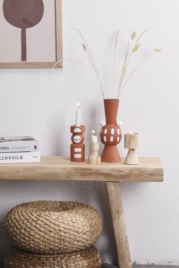 Irregular Ceramic Vase Red Vase for Home Decor