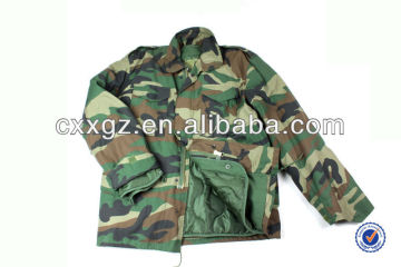 China Xinxing Woodland Camouflage Winter Jacket Military M65 Jacket