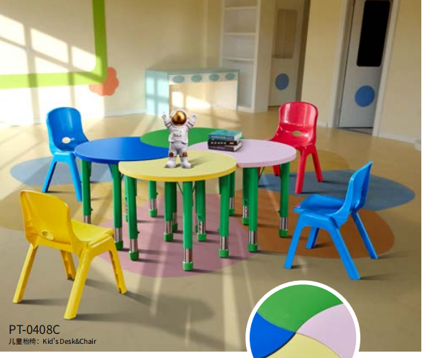 School Adjustable kid's desks and chairs