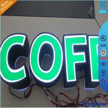 outdoor acrylic led sign board lighted letters