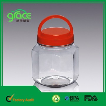 Plastic Storage Jar Empty Plastic Food Jar for jelly cookie food packing jar