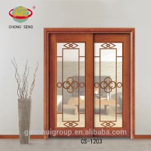 Low cost 825*2030mm wooden sliding compound door
