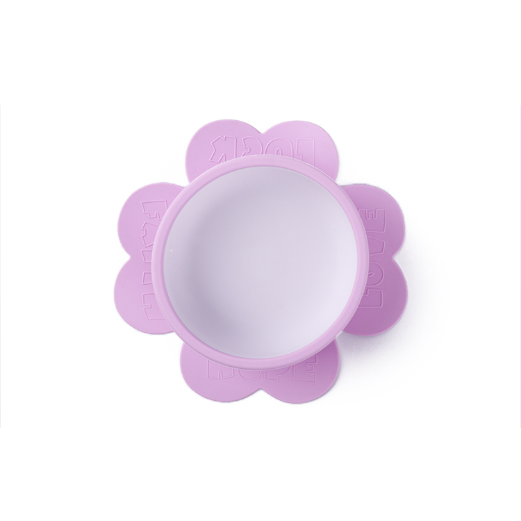 flower shape silicone baby suction bowl