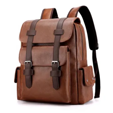 Leisure Large Capacity Leather Backpack
