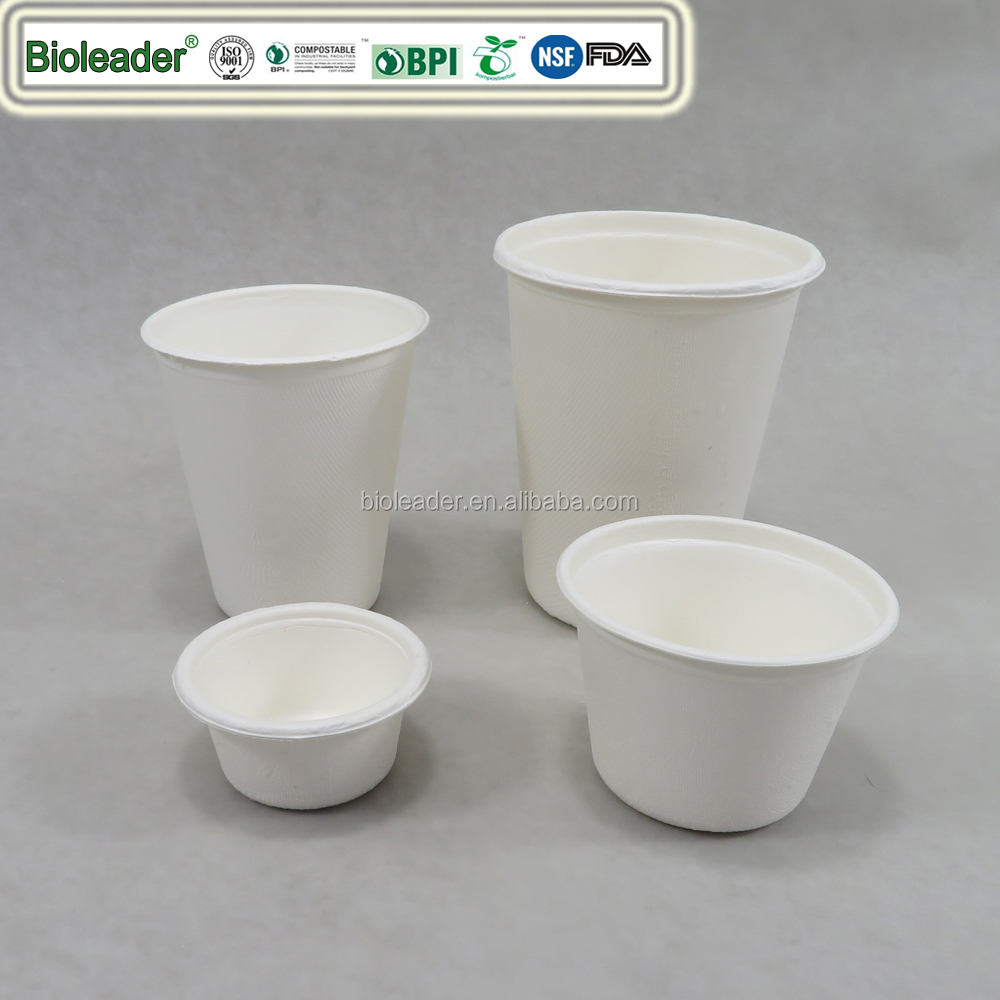 100% Degradable disposable Sugarcane bagasse 2 oz(59ml) cup