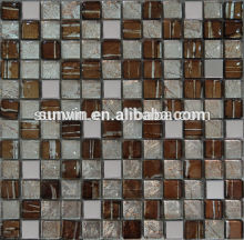 2016 Low Price Building Materials Glass and Stainless Steel Mosaic Art