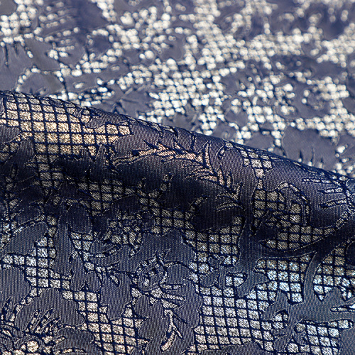 Jacquard de Brocart de Soie Or Noir