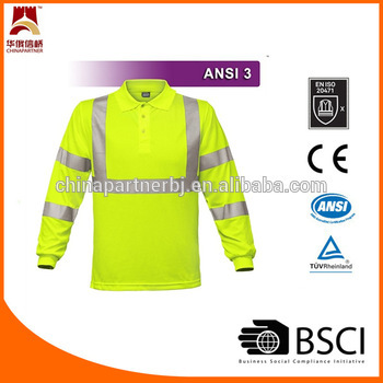 ANSI class3 reflective polo shirt