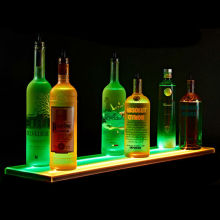 Double Wide LED Lighted Liquor Bottle Display Rail