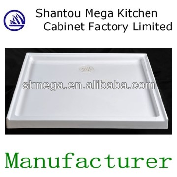 Poly-marble bathroom square shower tray