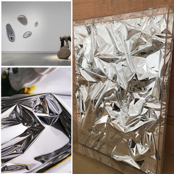 Single-sided Silver Mirror TPU Reflective Film Fabric