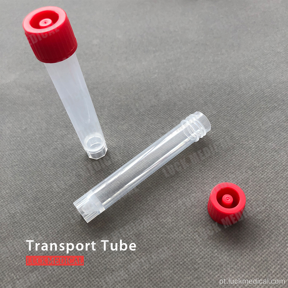 Tubo vazio de transporte de covid-19 swab fda