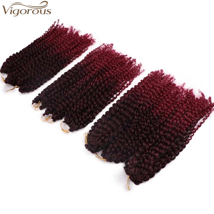 Vigorous 8 inches Marley Braids Ombre Curl Crochet Braid Synthetic Kinky Braiding Hair Extensions for Women Wholesale Price