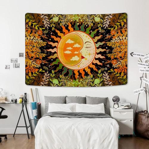 Forest Mountain Psychedelic Hippy Witchcraft Tapestry Tapestry