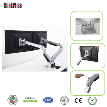 desk arm dual spring arm support twin arm gas holder monitor