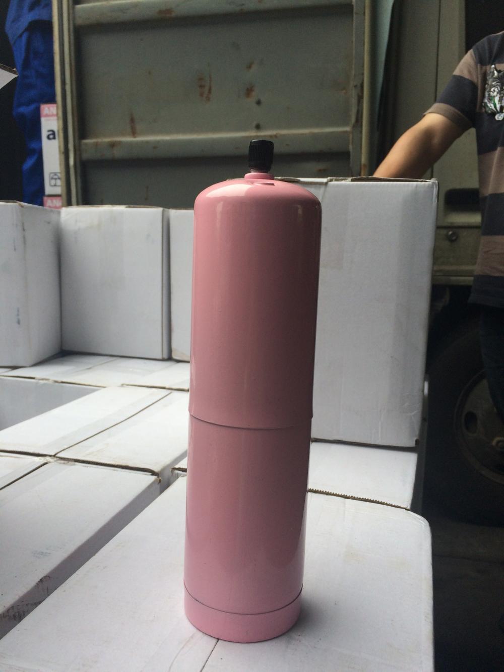 Refrigerant gas steel pressure cylinder