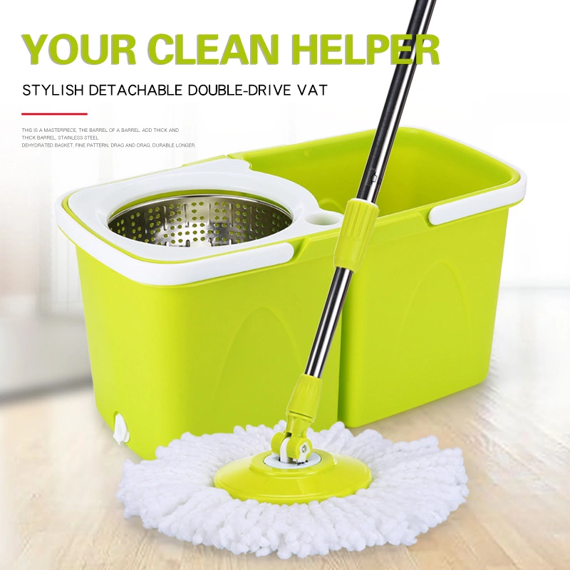 Clean Aluminium Handle Dust PVA Cleaning Bucket Cotton Magic Sponge Mop