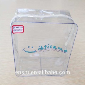 Clear pvc cosmetic bag with zipper,clear plastic zipper cosmetic bags