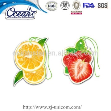 Fruit paper air freshener/car air fresheners/auto air freshener