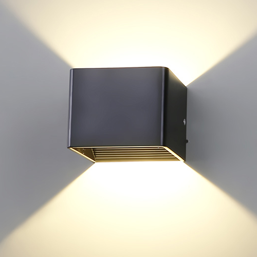 Simple 5W black LED indoor wall light