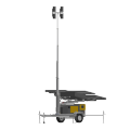 Hybrid solar mobile light tower