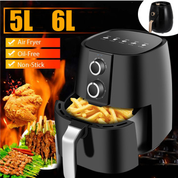 1350W 5L/6L Health Fryer Multifunction Electric French fries Pizza Cooker Deep Fryers Non-stick Oven 220V Machine