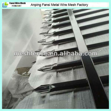 Zinc steel fence/ black steel fence posts manufacturer