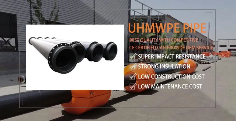 Ultra High Molecular Weight Polyethylene Pipes Black UHMWPE Pipe with High Tensile Fracture Strength