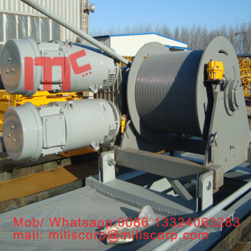 Tower crane hoist winch