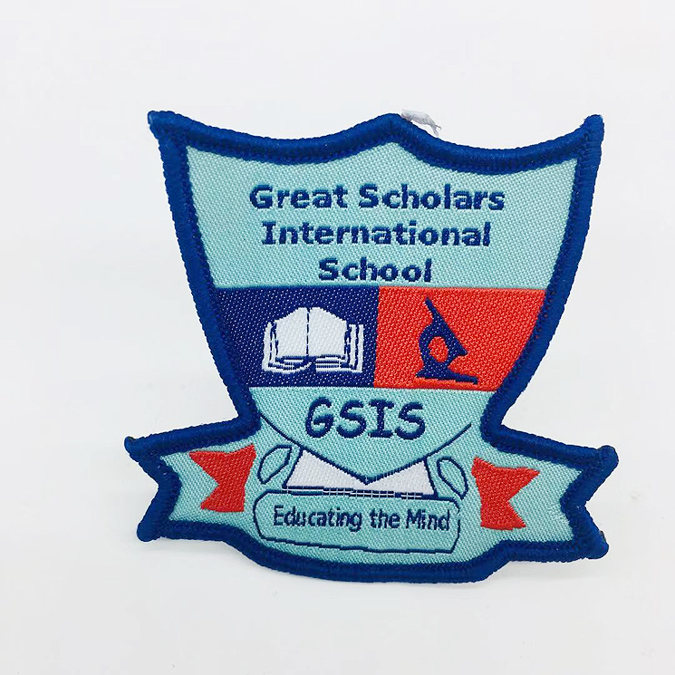 Custom Private Design School Uniform Garment Badge Woven Patch for Suit Clothing