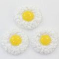 100pcs/bag Fried Eggs Shaped Resin Cabochon Flatback Beads Slime For Handmade Craft Decor Kitchen Fridge Ornaments Phone Decor