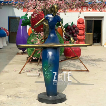 Modern resin figure statue fiberglass abstract woman lady sculpture