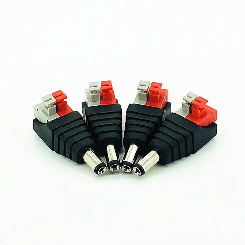 Konektor Daya Kamera Terbaik Adaptor DC Laki-laki 2.1 * 5.5mm, Kabel dan Konektor dengan Blok Terminal "Press-Fit" (PC108)