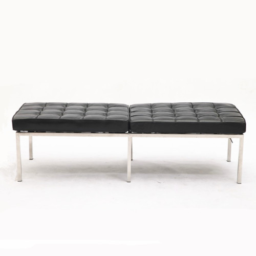 modern black leather Barcelona bench replica