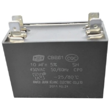 Plastic 250V Fan Capacitor 10UF Cbb61 Capacitor