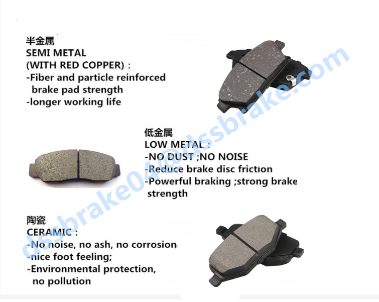 auto spare parts front ceramic brake pads D241 corolla