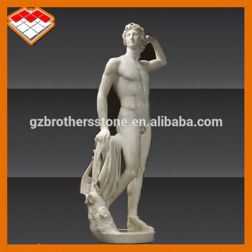 Chinese man white marble stone statue naked man statues