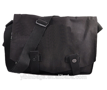 Black Polyester Canvas Laptop Business Briefcase Messenger Briefcase DB002