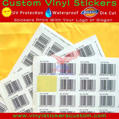 Customized barcode labels, barcode sticker